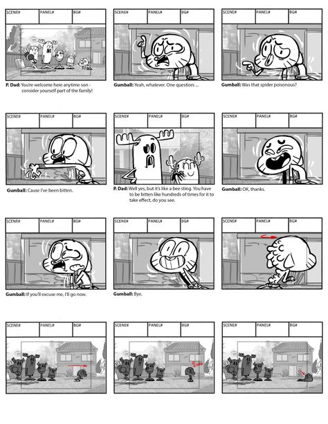 Story Boarding Ideas, Storyboard Animation Sketch, Amazing Word Of Gumball, Storyboards Animation, Story Board Design, Sketch Storyboard, Cartoon Storyboard, Animatic Storyboard, Storyboard Animation