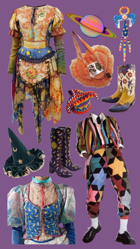 #outfitinspo #outfits #weirdcore #clowncore #jester #vintage #circus #aliceinwonderland Clown Inspired Outfit Men, Carnivalcore Outfits, Vintage Halloween Aesthetic Costume, Whimsical Male Outfit, Jester Core Outfit, Masc Clowncore Outfits, Jestercore Outfits, Masc Clowncore, Circuscore Fashion