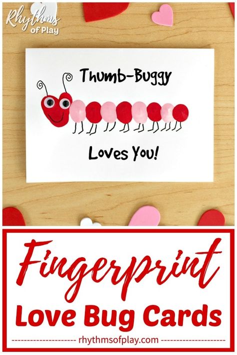 Card Message Ideas, Thumbprint Heart, Cards Valentines Day, Toddler Valentine Crafts, Quotes Valentines Day, Message Ideas, Fingerprint Cards, Valentines Day Crafts, February Crafts