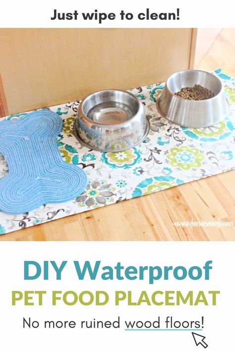 Pet Food Area, Food Area, Pet Friendly Flooring, Diy Pet Bed, Diy Dog Food, Dog Bowl Mat, Diy Placemats, Dog Food Mat, Diy Bowl