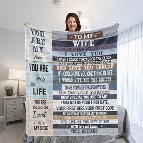 Anniversary Gifts for Her: This beautiful blanket with a meaningful message. Made as good quality and great as a gift to a wife on a birthday, holiday, anniversary, and Christmas, also the best anniversary gift for her. A wife blanket throw is a wonderful Christmas gift for wife, wife Christmas gift ideas. Sister In Law Birthday Gift, Valentines Day Husband, Sister In Law Birthday, Valentines Blanket, Sister In Law Gifts, Valentine Gifts For Husband, Retirement Gifts For Women, Wife Christmas, Blanket Gifts