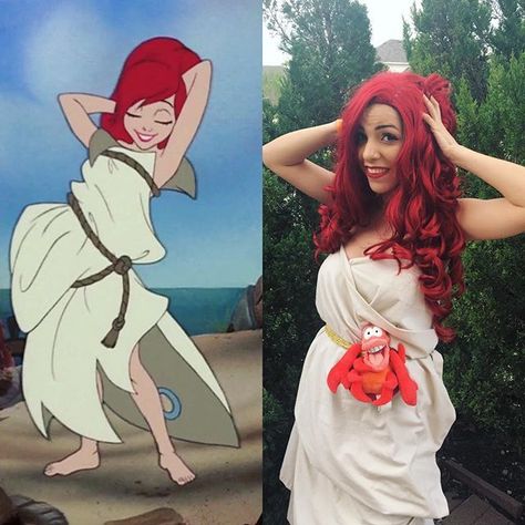 Ariel Halloween Costume Women, Red Hair Halloween Costumes Ideas, Ariel The Little Mermaid Costume, The Little Mermaid Halloween Costume, Costume Women Diy, Ariel Costume Diy, The Little Mermaid Costume, Ariel Halloween, Ariel Halloween Costume