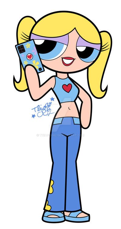 Bubbles Powerpuff Teenage, Powerpuff Girls Teenagers, Power Puff Girls Bubbles, Simpsons Art, Paper People, Powerpuff Girl, Puff Girl, Cute Coloring Pages, Diy Hair Bows