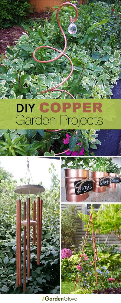 DIY Copper Garden Projects • Lots of Ideas & Tutorials! Copper Garden Art, Copper Projects, Carillons Diy, Diy Jardin, Birdhouse Ideas, Copper Garden, Diy Copper, Copper Diy, Outdoor Crafts