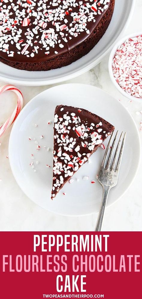 Gluten Free Christmas Desserts, Quiet Christmas, Fudgy Chocolate Cake, Easy Christmas Dessert, Chocolate Peppermint Cake, Peppermint Crunch, Peppermint Dessert, Peppermint Cake, Peppermint Candies