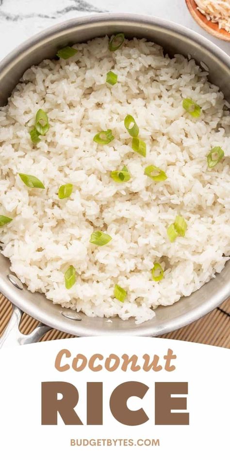 Easy Coconut Rice, Coconut Basmati Rice, Basmati Rice Recipes, Baked Teriyaki Chicken, Coconut Rice Recipe, Chicken Bowl Recipe, Plain Rice, Salmon And Broccoli, Main Dish Casseroles