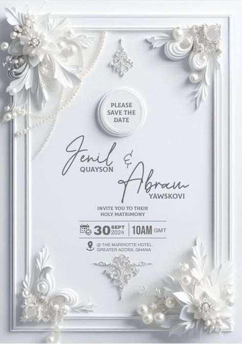 Wedding Iv Card Design, Weeding Inventions Cards Design Template, Quote Template Design, Islamic Photo, Save The Date Mariage, Digital Wedding Invitations Templates, Church Branding, Digital Invitations Wedding, Quote Template