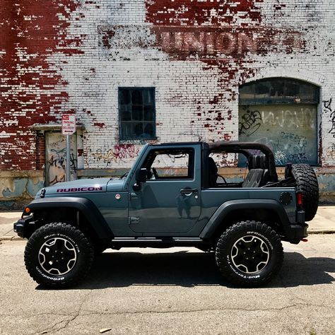 2014 Jeep Wrangler Rubicon Grey Jeep Wrangler Aesthetic, Jeep Wrangler Two Door, Vintage Jeep Wrangler, Cool Jeeps Wrangler, Jeep Wrangler Aesthetic, Jeep Wrangler Colors, Two Door Jeep Wrangler, Cj Jeep, Green Jeep