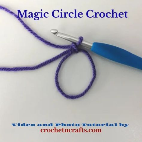 How to Crochet the Magic Circle ~ Crochet Tutorial Magic Circle Crochet Tutorial Videos, Circle Crochet Tutorial, Magic Circle Crochet Tutorial, Crochet A Magic Circle, Magic Circle Crochet, The Magic Circle, Magic Ring Crochet, Magic Rings, Circle Crochet