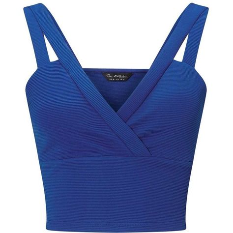 Miss Selfridge Blue Rib Bra Top found on Polyvore featuring tops, shirts, crop tops, blue, spaghetti-strap top, bra shirt top, low v neck top, miss selfridge and shirt tops Mode Edgy, Cobalt Blue Top, Detail Couture, Shirts Crop Tops, Shirts Crop, Strappy Crop Top, Blue Cobalt, Blue Jersey, Strappy Top