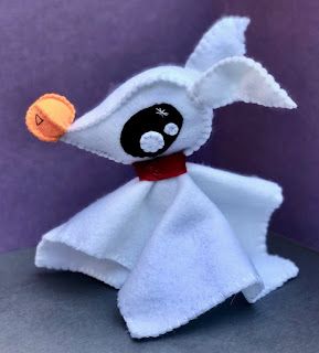 Clara Batton Smith: Zero Plushie Template Diy Felt Animals Patterns Free, Felt Christmas Decorations Patterns Free, Plushie Template, Halloween Felt Crafts, Zero Nightmare Before Christmas, A Nightmare Before Christmas, Halloween Monsters, Nightmare Before Christmas Decorations, Orange Embroidery