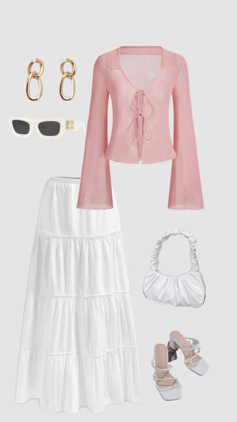 #trendy #cuteoutfit #summer #summerfits #summeroutfit #pinkoutfit #europe Modest Outfits Ideas, Outfits Ideas Korean, Summer Modest Outfits, Fashion Outfits Ideas, Summer Outfits Ideas, Summer Outfits 2024, Korean Fashion Outfits, Casual Summer Outfits, Outfits Ideas