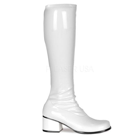 White Gogo Boots, 70s Boots, Alternative Shoes, High Heel Stiefel, Festival Shoes, Punk Boots, Pleaser Shoes, 2 Block, Gogo Boots