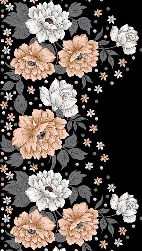 Digital Border Design, 15 Wallpaper, Digital Border, Botanical Flower Art, Wallpaper Borders, Flower Drawing Design, Print Design Art, Paisley Art, Textile Prints Design