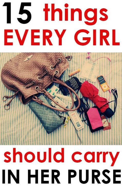 Girls, you know that your purse is almost like a best friend. You also know that there are some things you should always carry in your purse. You go nowhere without that purse, and when you don't have it on you, you feel like a part of you is missing.... Purse Hacks, Things Every Girl Should Have, Purse For Teens, What's In My Purse, Life Hacks Every Girl Should Know, Hacks Every Girl Should Know, Purse Essentials, What In My Bag, A Best Friend