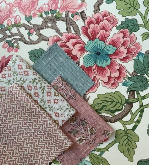 Rose Madder, Magnolia Wallpaper, Magnolia Fabrics, Gp&j Baker, Light Study, Magnolia Flowers, Girl’s Room, Magnolia Flower, Bathroom Remodel Master