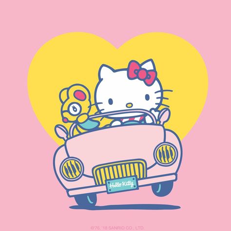 Looks like Hello Kitty is spending International Friendship Day with her friend Joey! Do you have any plans with your pals today? Parking Spot Painting, Hello Kitty Imagenes, International Friendship Day, Kitty Pics, Hello Kitty Car, Hello August, Charmmy Kitty, Hello Kitty Images, Kitty Images