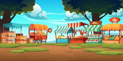 Cartoon House, Wet Felting Projects, Vector Food, Market Stalls, Best Background Images, Cartoon Background, Animated Drawings, Animation Background, Food Market