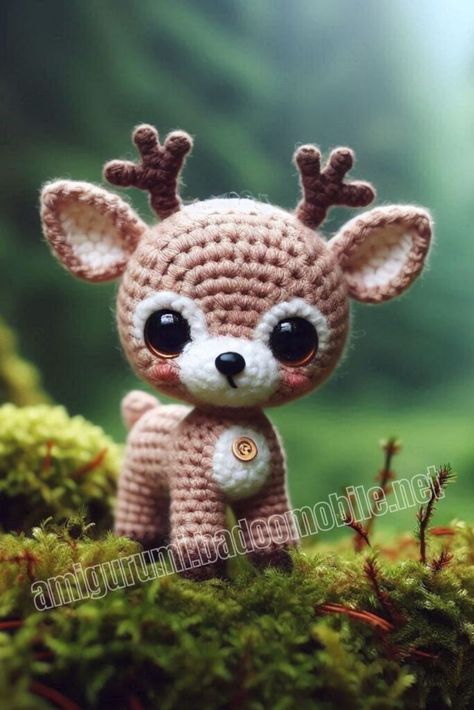 Amigurumi Cute Deer Free Pattern-3 Crochet Fawn Pattern Free, Crochet Deer Pattern, Crochet Toys Free, Dog Doll, Cute Deer, Crochet Panda, Crochet Unicorn, Crochet Elephant, Christmas Crochet Patterns