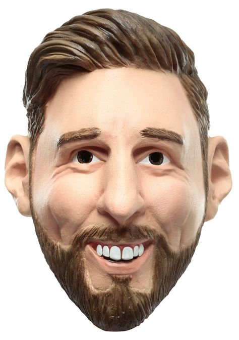 PRICES MAY VARY. Messi by Famous People Win the World Cup Golden Ball with this amazing and fun Messi's latex mask Imitate your favorite celebrity or make fun of public figures, it will be fun to pretend to be another, you will have fun taking selfies with all your friends {SIZE} One size latex mask, adult latex mask. {QUALITY} Messi made of biodegradable latex, light weight, hiper realistic and super elasticity. Easy to wear and clean. {CARE INSTRUCTIONS} Don't expose it to the sun, don't expos Soccer Player Costume, Celebrity Mask, Messi Fans, Leonel Messi, Head Mask, Soccer World, Sports Themed Party, Beautiful Mask, Soccer Fans