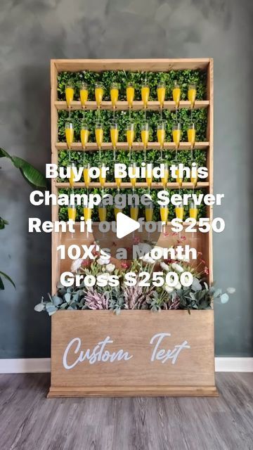 Shellie A. Carter | Mortgage Broker NMLS #997267 on Instagram: "Are you a venue, event planner or party rental company? The people over at Good Wood and Co gave us a real beautiful idea.  This would be a beautiful addition to and rental catalog! This is excellent for weddings, baby shower and more  Get Four items that you can rent for $250 and rent each 10Xs a month!  Follow 🎥 @goodwoodandco  PLANS FOR THIS SERVER ARE IN THEIR ETSY SHOP!!! Happy Building 🙌🙌🙌 #sidehustlesaturday #sidehustle #rentals #partyrentals #entrepreneurship #businessideas #homebasedbusinessideas" Diy Wedding Furniture, Event Props Rental, Party Rental Logo Ideas, Party Rental Storage Ideas, Party Decor Rental Business, Party Decor Rental, Party Prop Rentals, Diy Party Rental Items, Diy Wedding Rentals