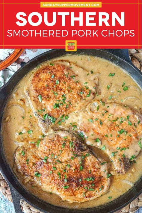 12 Tomatoes Recipes Southern Smothered Pork Chops, Southern Baked Pork Chops, Smothered Porkchops Stovetop, Simmered Pork Chops, Pork Chops Onion Gravy, Unstuffed Pork Chops, Smothered Pork Chops Southern, Smothered Pork Chops Bone In, Pork Chops And Gravy Recipes