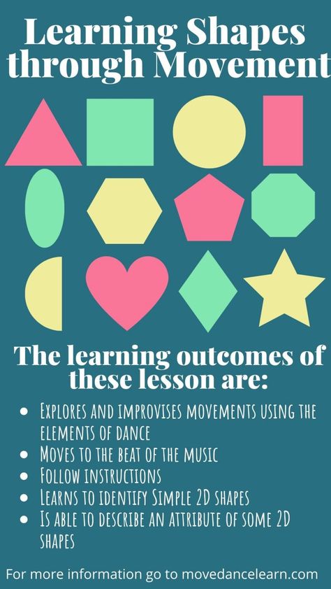 Movement Lesson Plans Preschool, Preschool Movement, Abc Countdown, Shape Activities Preschool, Music For Toddlers, Music Study, Toddler Dance, Teaching Shapes, Lesson Plans For Toddlers