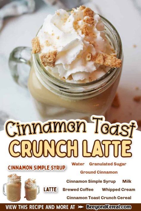 Cinnamon Toast Crunch Iced Coffee, Cinnamon Toast Crunch Protein Shake, Cinnamon Toast Crunch Coffee, Cinnamon Toast Crunch Drink, Cinamon Toast, Cinnamon Toast Crunch Shot, Cinnamon Simple Syrup, Cinnamon Cereal, Amazing Drinks