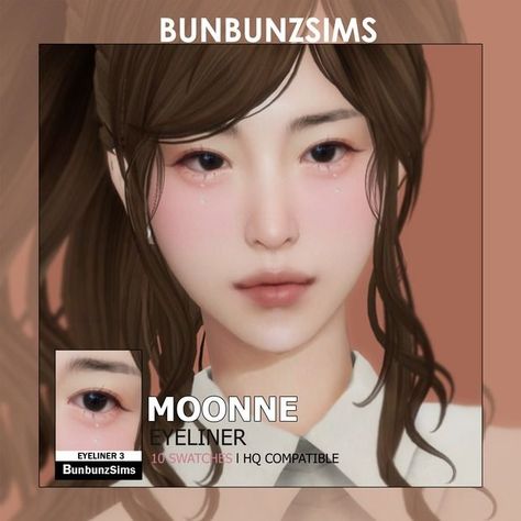 Sims 4 Asian Makeup, Sims4 Custom Content, Sims Characters, Japanese Eyes, Sims 4 Cc Eyes, Cc Sims4, The Sims 4 Skin, Makeup Cc, Sims 4 Anime