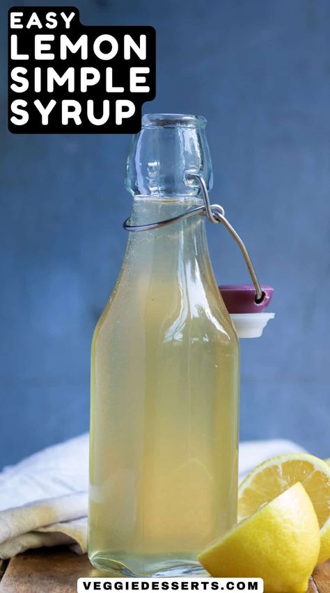 Lemon Simple Syrup, Lemon Syrup, Spice Mixes, 2 Ingredients, Simple Syrup, Healthier You, Gluten Free Recipes, Free Food, Syrup