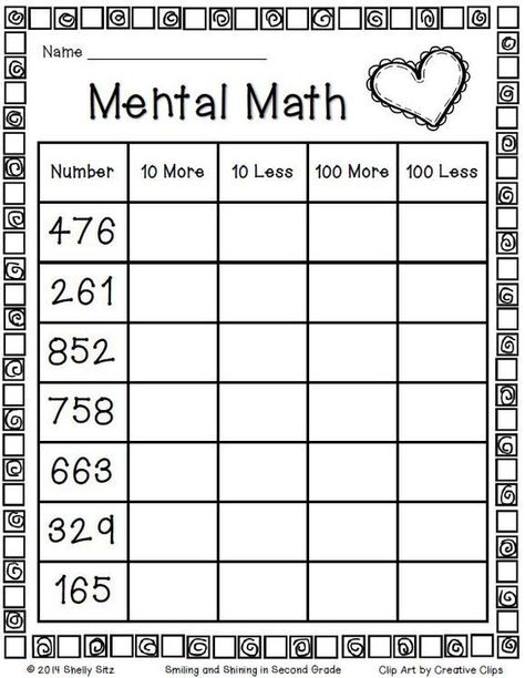 These free, printable Mental Math Worksheets are stimulating, but not too difficult, and will give your kids the confidence they need in math! Mental Maths Worksheets, 2nd Grade Math Worksheets, Math Number Sense, Math 2, Primary Maths, Math Strategies, Second Grade Math, Mental Math, Homeschool Math