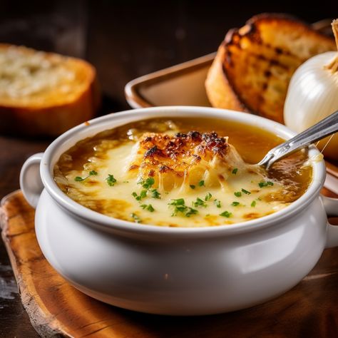 OUTBACK STEAKHOUSE WALKABOUT ONION SOUP - Life with Susan Outback French Onion Soup Recipe, Walkabout Onion Soup, Onion Soup Recipe, Soup Creamy, French Onion Soup Recipe, Onion Soup Recipes, Outback Steakhouse, Cornbread Dressing, Soup And Sandwich