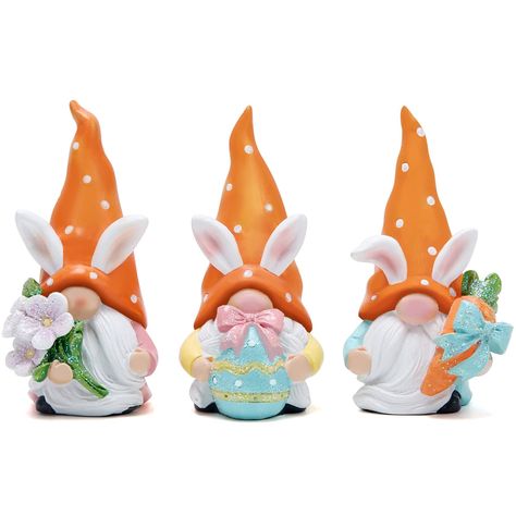 PRICES MAY VARY. Easter bunny gnomes figurines: You'll get Easter train decorations by Hodao designer jammy, 3.75"H. their perfect size to be a Easter decorations indoor. It came well protected in it's original box, is equipped with shock-proof expandable polystyrene. Easter gift can be delivered safely to you! SYMBOL OF LUCK -- The Swedish Nisse(also known as the Tomte or Gnomes) is a mythological creature from Scandinavian folklore. According to tradition the Nisse lives in the houses and barn Train Decorations, Spring Table Centerpieces, Bunny Gnomes, Train Decor, Easter Festival, Gifts Set, Spring Party, Spring Table, Coloring Eggs