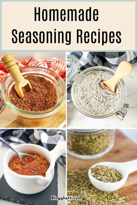 Spice up your kitchen with these easy homemade seasoning recipes! From flavorful herb blends to zesty spice mixes, discover how to create your own custom seasonings that will elevate any dish. Perfect for meal prep, gifting, or adding a personal touch to your favorite recipes. Get ready to ditch the store-bought versions and embrace fresh, DIY flavors! Stew Seasoning, Poultry Seasoning Recipe, Roast Seasoning, Mrs Dash Seasoning, Homemade Pumpkin Spice Mix, Beef Stew Seasoning, Italian Seasoning Recipe, Pot Roast Seasoning, Herb Blends