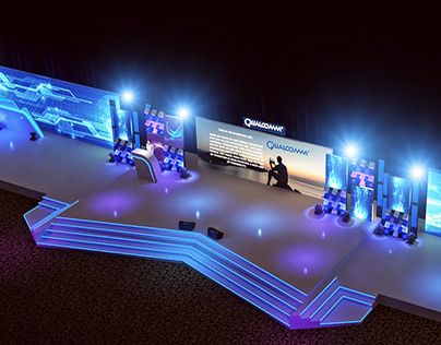 Space Event Design, Futuristic Event Design, Stage Design Conference, Conference Themes Ideas, Futuristic Stage Design, Conference Event Design, Futuristic Stage, Conference Stage Design, Futuristic Event