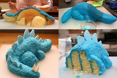 Dinosaur Cake Tutorial, Dragon Cakes, Dino Cake, Dinosaur Birthday Cakes, Dinosaur Cake, Different Cakes, Dino Birthday, Cake Tutorial, Photo Cake