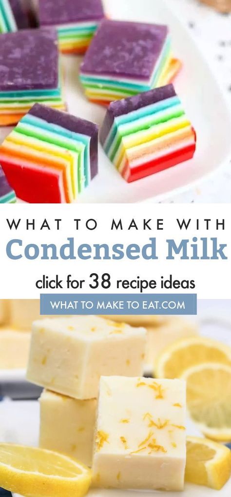 Condensmilk Deserts, Dessert Condensed Milk Recipes, Eaglebrand Milk Recipes, Easy Coconut And Condensed Milk Dessert, Ways To Use Sweetened Condensed Milk, Recipes With Eagle Brand Milk, Milk Based Desserts, Recipes That Use Condensed Milk, What To Make With Sweet Condensed Milk