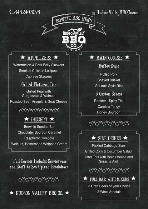 Grill Restaurant Menu Design, Bbq Restaurant Menu Ideas, Bbq Catering Menu Ideas, Southern Bbq Menu Ideas, Western Buffet, Bbq Menu Design, Che Recipe, Bbq Party Menu, Bbq Restaurant Design