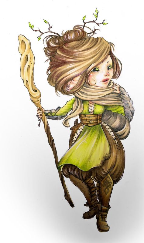 Forest Gnome Druid, Gnome Dnd, Deep Gnome, Forest Gnome, Female Gnome, Arcane Trickster, Pathfinder Character, Little Forest, Dungeons And Dragons Classes