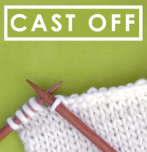 Cast Off Knitting, Knit Stitches For Beginners, Casting Off Knitting, Bind Off Knitting, Cast On Knitting, Studio Knit, Knitting Help, Knitting Stitches Tutorial, Beginner Knitting