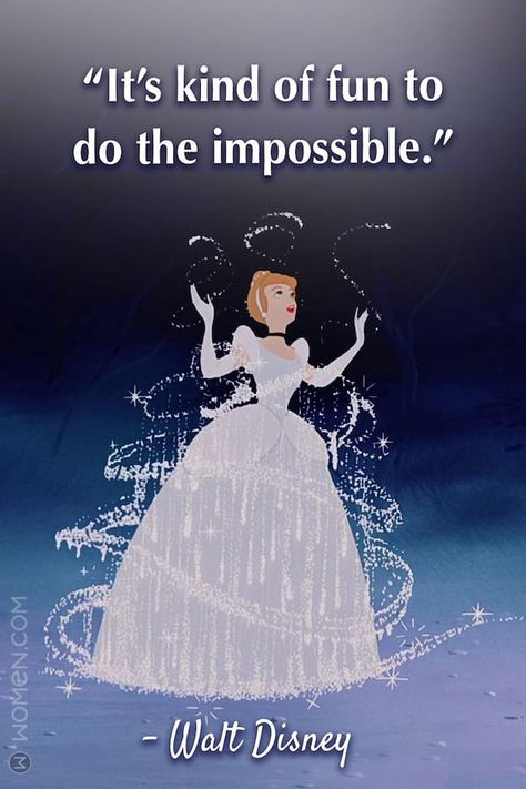 15 Walt Disney Quotes That’ll Make You Believe In The Impossible - Women.com Disneyland Quotes, Disney Quote Wallpaper, Life Quotes Disney, Believe In The Impossible, Disney Lessons, Best Disney Quotes, Impossible Quotes, Disney Love Quotes, Cute Disney Quotes