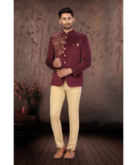 Jodhpuri Suit Wedding Party Reception, Jodhpuri Suits For Men, Mens Wedding Suits, Jodhpuri Suit, Party Reception, Mens Sherwani, Calf Sleeve, Suit For Men, Velvet Suit