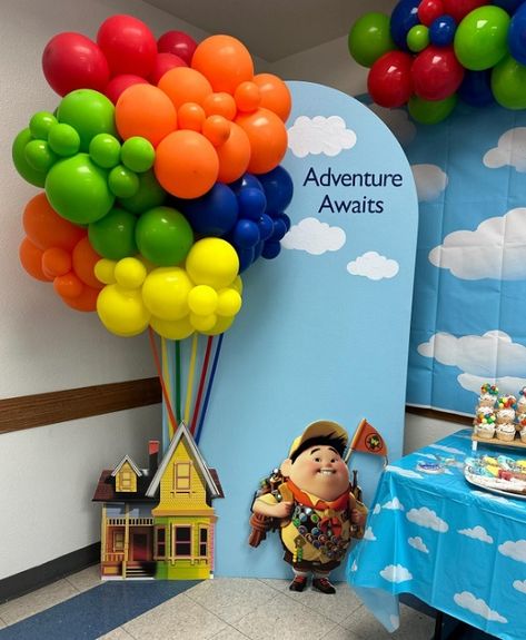 Adventure Awaits, UP-themed Baby Shower – Baby Shower Ideas 4U Up Movie Birthday Party, Adventure Themed Party, Up Movie Birthday Theme, Pixar Up Themed Baby Shower Ideas, Up 1st Birthday Theme, Up Themed Gender Reveal, Up Themed Birthday Party Pixar, Up Baby Shower Ideas, Up Themed Baby Shower Ideas