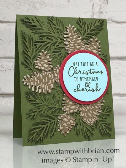 Stampin Up Christmas Pinecones, Cards Design Ideas, Christmas Cards Design, Christmas Party Backdrop, Merry Christmas Cards, Painted Christmas Cards, Christmas Pine Cones, Homemade Card, Birthday Fashion