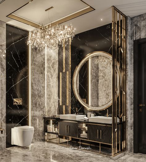 ELEGANCE on Behance Washroom Interior, Stucco Texture, Bathrooms Luxury, Modern Luxury Bathroom, Bilik Air, Bathroom Decor Luxury, Small Bedrooms, Luxury Bathrooms, Washroom Design