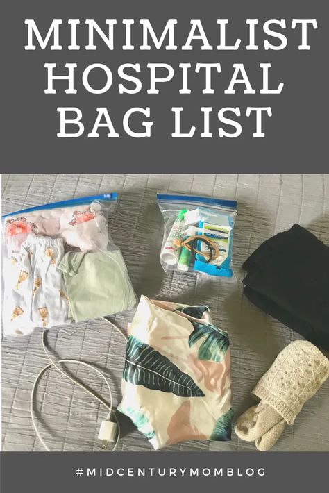 Hospital Bag Minimalist, Hospital Bag Checklist Minimalist, Hospital Bag Checklist C Section, Hospital Bag Snacks, Hospital Bag Checklist Uk, Minimalist Hospital Bag, Tucks Pads, Hospital Bag List, Delivery Hospital Bag