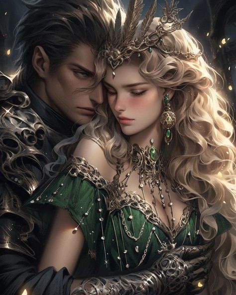 Fantasy Romance Art, Elven Princess, Fantasy Queen, Chica Cool, Fantasy Couples, Romance Art, Fantasy Lovers, Follow My Page, Romantic Art