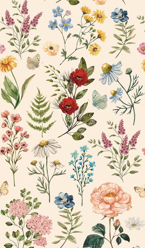 PRICES MAY VARY. The Package Includes - 1 sheet vintage flower self-adhesive drawer liner contact paper, measures 17.7 x 117 inch, will offer large size and delicate design to meet your various needs. Floral Design - Our contact paper featuring vintage floral theme, patterned with various wildflowers and butterflies, vivid and full of vitality, colorful and pretty, will nicely increase the fun and pleasant atmosphere. Durable Material - Made of quality PVC material, sturdy and durable, waterproo Vintage Flowers Design, Wallpaper For Spring, Wildflowers And Butterflies, Vintage Flower Backgrounds, Kindle Cases, 2025 Trends, Flower Shelf, Flowers Theme, Wildflower Pattern