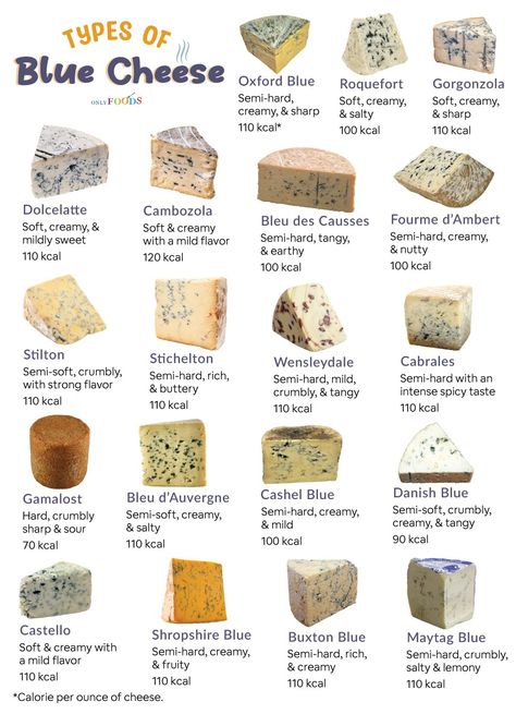 Learn what is blue cheese/bleu cheese with examples of the best types. Find a list of all the blue cheeses with taste, pairing ideas, and calories Cheese Name List, Blue Cheese Pairing, Cheese Knowledge, Cheese Benefits, Cheese List, Cheese Types, Charcuterie Business, Cheese Night, Culinary Tips