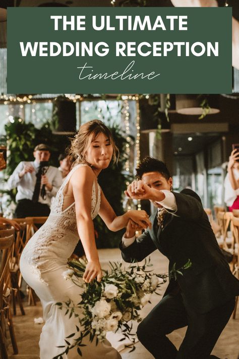 Reception Must Haves Wedding, Wedding Day Timeline 1 Pm Ceremony, Wedding Reception Mc Script Template, Wedding Reception Traditions, Wedding Reception Schedule Timeline, Wedding Reception Timeline Detailed, Reception Schedule Timeline, How To Plan A Wedding Reception, Wedding Reception Timeline Events